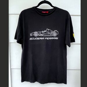 Ferrari Official Scuderia Ferrari Formula One Embroidered Black Tee Men's Med